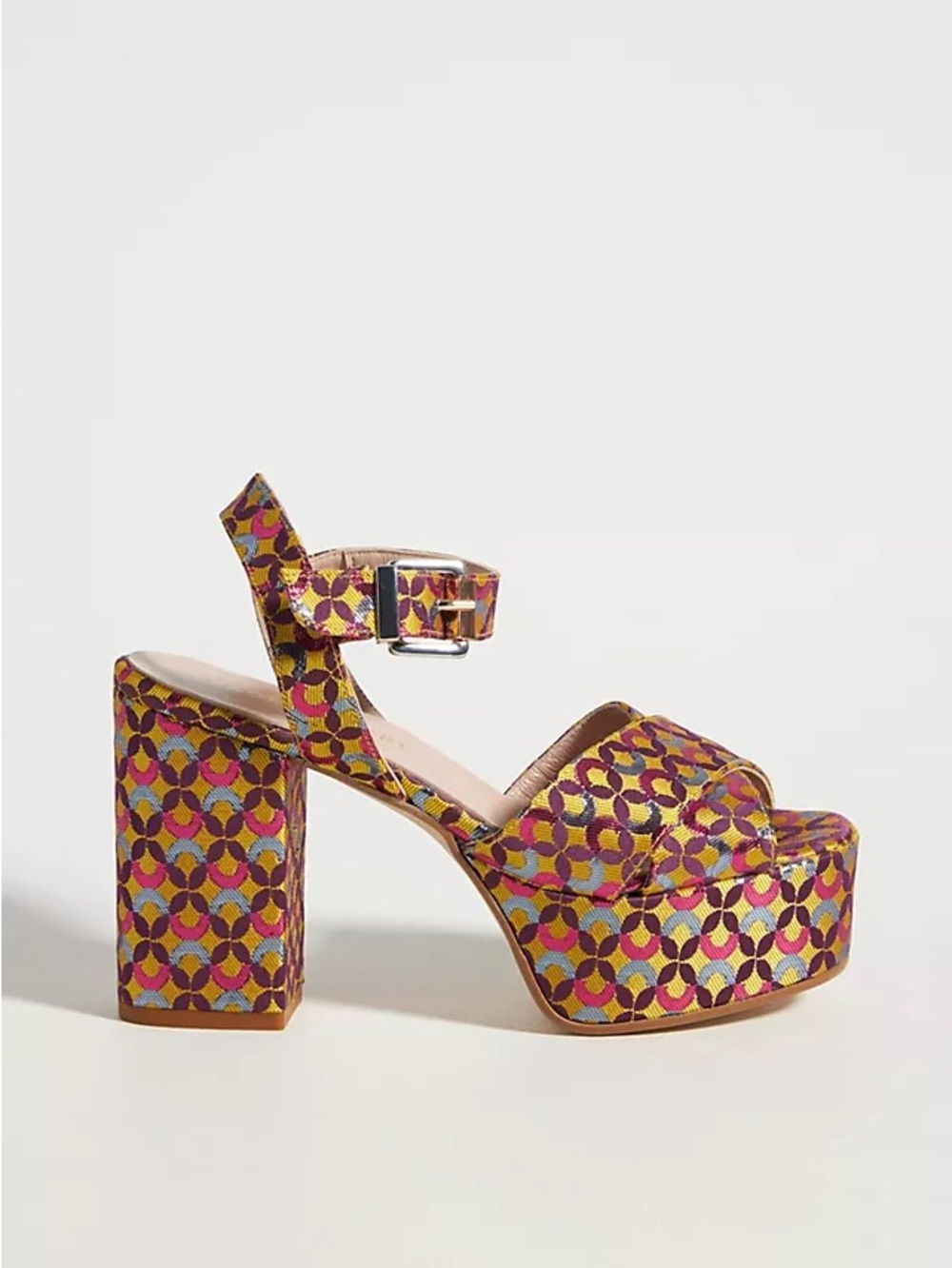 Paola Ferri retro platform sandals, size 38 (7.5)